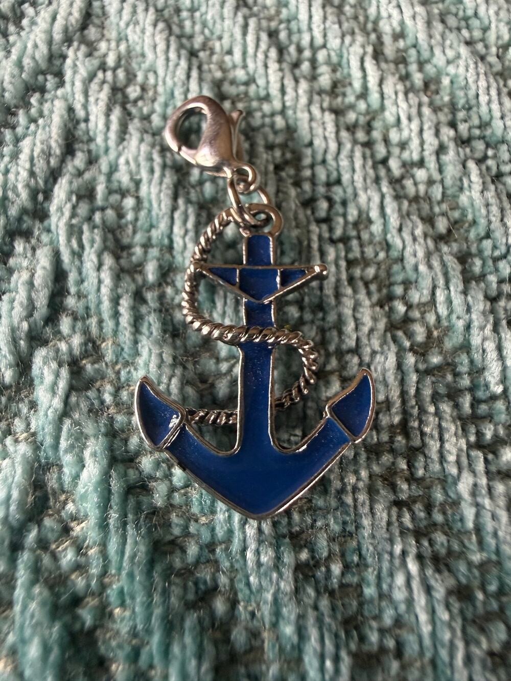 Bead Landing Charmalong Anchor Charm with Silver -Tone Lobster Clasp